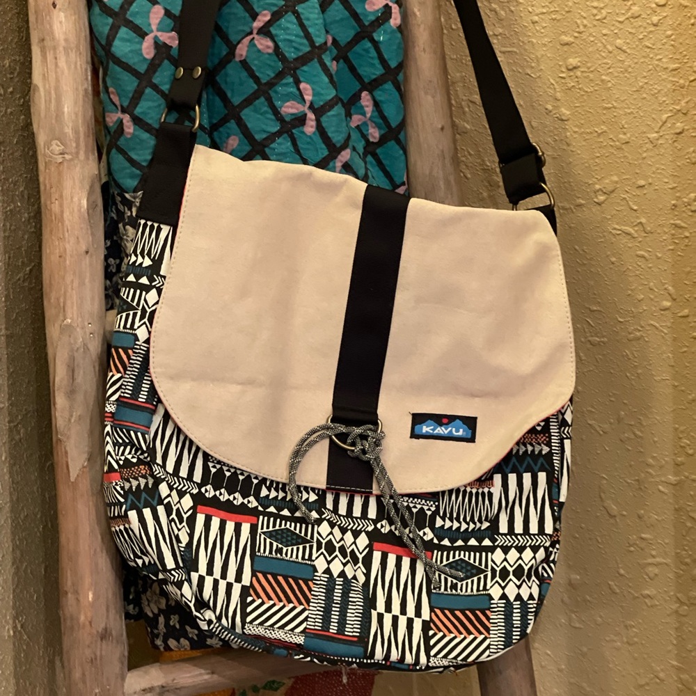 KAVU Wayfare Crossbody Boho Bag Lightweight Canvas Bohemian Tote